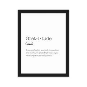 Inspirational Typographic Poster with black frame